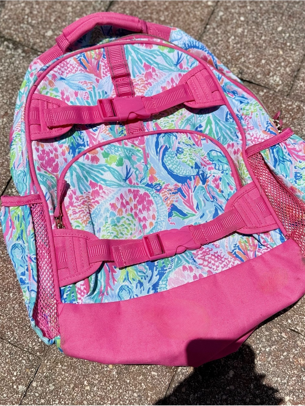 Lilly Pulitzer Kids Floral Pink Backpack - Bright Patterned School Bag - Picture 3 of 9